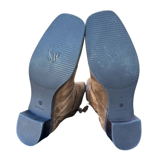 Stuart Weitzman Britain Reserve Suede Bootie - Brown - Moto Biker - 6 M - Picture 9 of 11